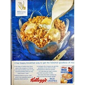 Kellogg's Rice Krispies "So Crisp they go Snap Crackle Pop!" Vtg Print Ad 1964